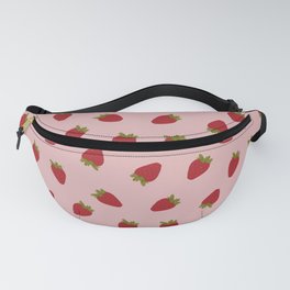 Cute Strawberries Fanny Pack | Kawaii, Fruit, Curated, Decorative, Pattern, Strawberry, Aesthetic, Feroniae, Tumblr, Cute 