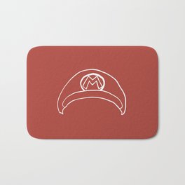 Red Video Game Cap Bath Mat | Character, Cap, Super, Red, Videogame, Icon, Graphicdesign 