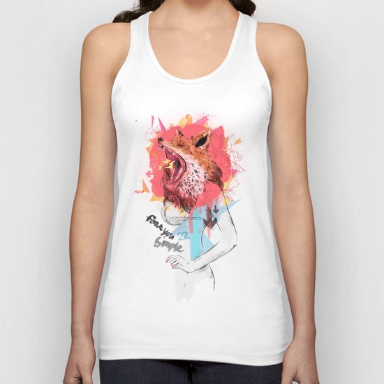 Animal Instincts Fox Unisex Tank Top