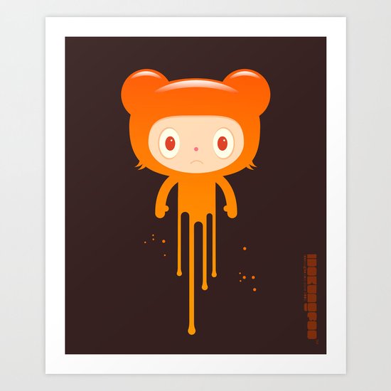 melting moment stare bear Art Print