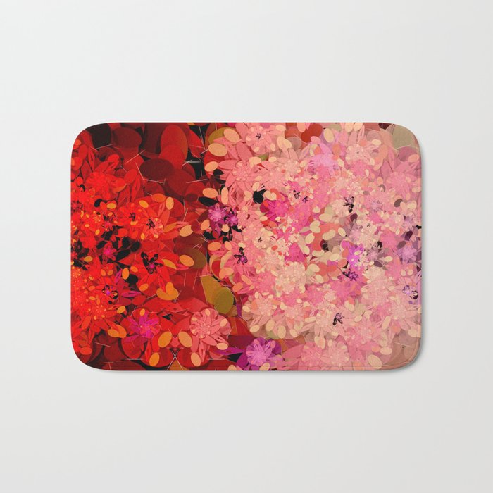 Two Different Worlds -- Floral Pattern Bath Mat