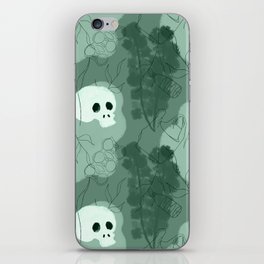 Blue green Plastic Ocean with Skull iPhone Skin