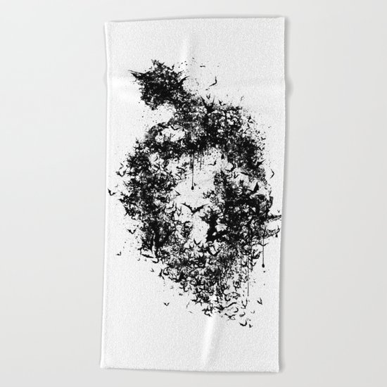 A Dark Cave Beach Towel