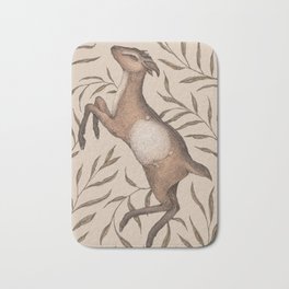 The Goat and Willow Bath Mat | Drawing, Vintage, Willow, Botanical, Balance, Botanic, Curated, Hoof, Goat, Illustration 