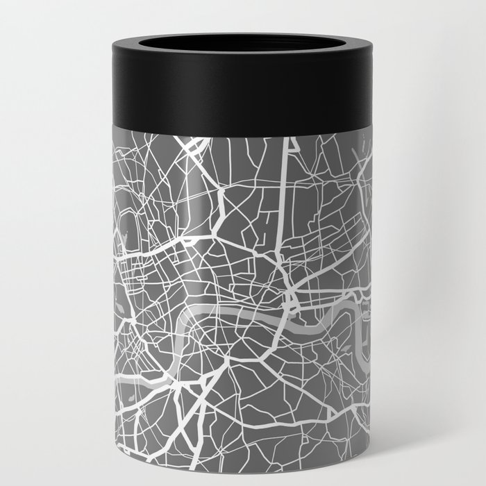 London gray map Can Cooler