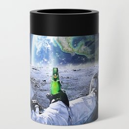 Astronaut on the Moon with beer Can Cooler