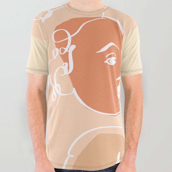 Matisse Woman Faces All Over Graphic Tee