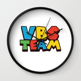 VBS Team Funny Vacation Bible School Christian Camp Humor Gift Pun Design Wall Clock