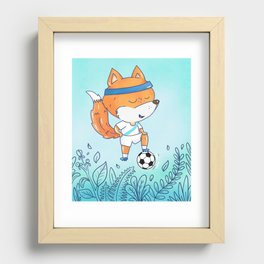 Soccer Fox Recessed Framed Print