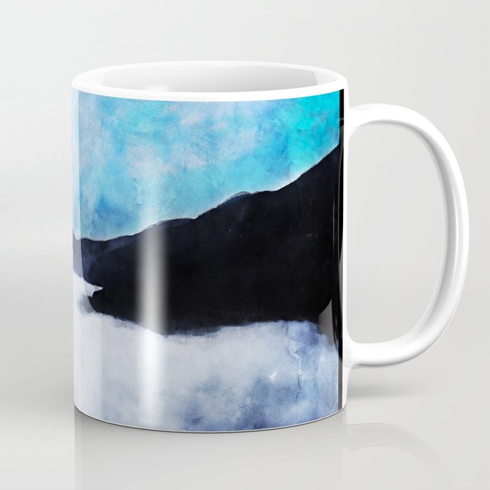 Photo of clouds and montain painting imitation Coffee Mug