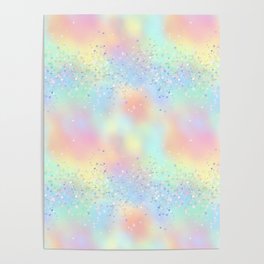 Pretty Holographic Glitter Rainbow Poster