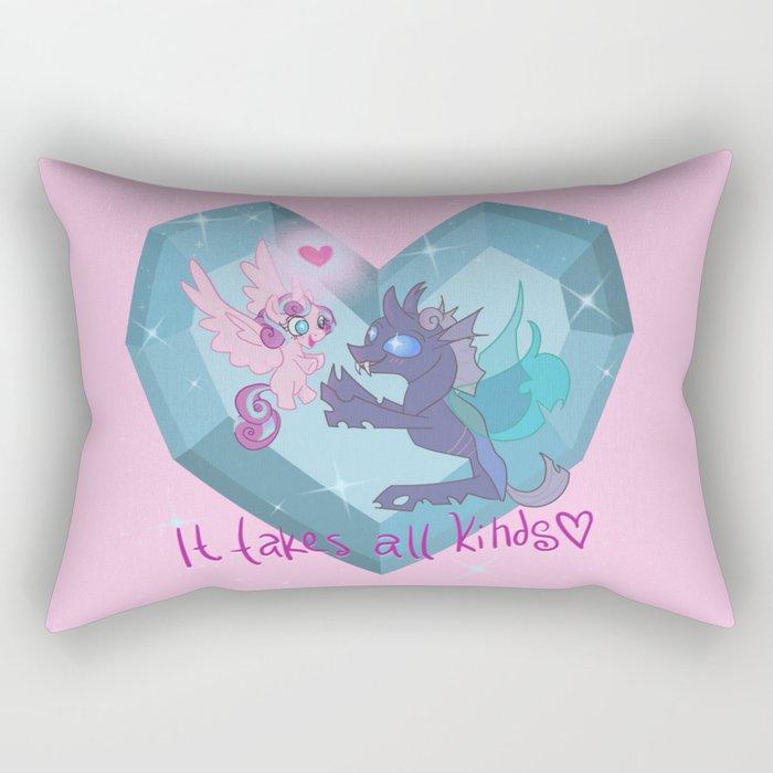 It Takes All Kinds! Flurry Heart and Thorax Rectangular Pillow