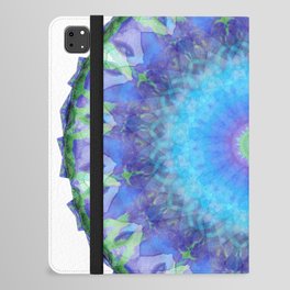 Organic Purple Art - Wild Iris Mandala iPad Folio Case