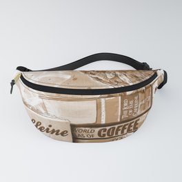 Coffee Time - Owl Books Geeks Fanny Pack