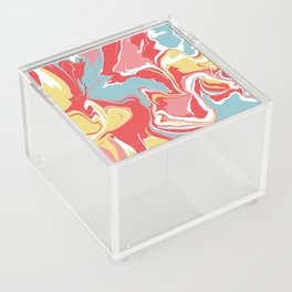 Colourful Swirl Marble Acrylic Box