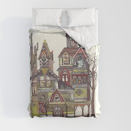 Haunted House Duvet Cover