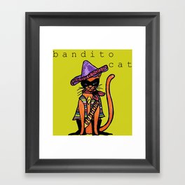 Bandito Cat Framed Art Print