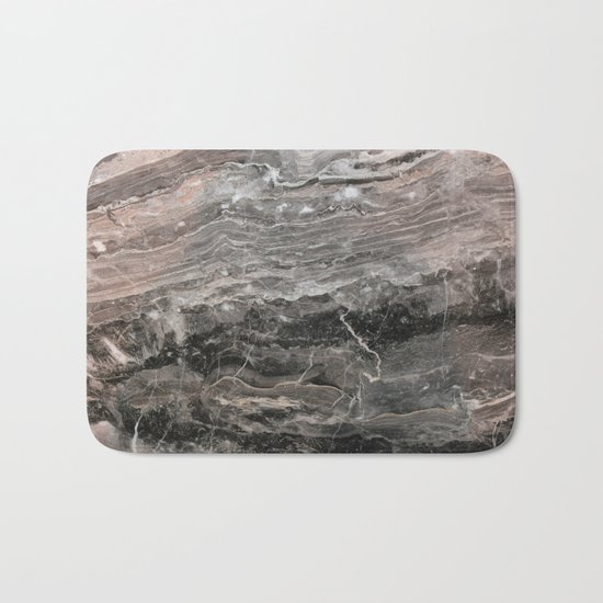 Smokey gray marble Bath Mat