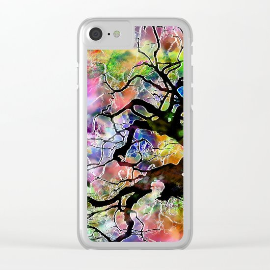Frosted Tree Clear iPhone Case