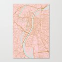 Lyon map, France Leinwanddruck