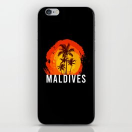 Maldives Palm Trees Maldives Vacation iPhone Skin