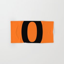 Number 0 (Black & Orange) Hand & Bath Towel