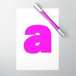 a (Magenta & White Letter) Wrapping Paper