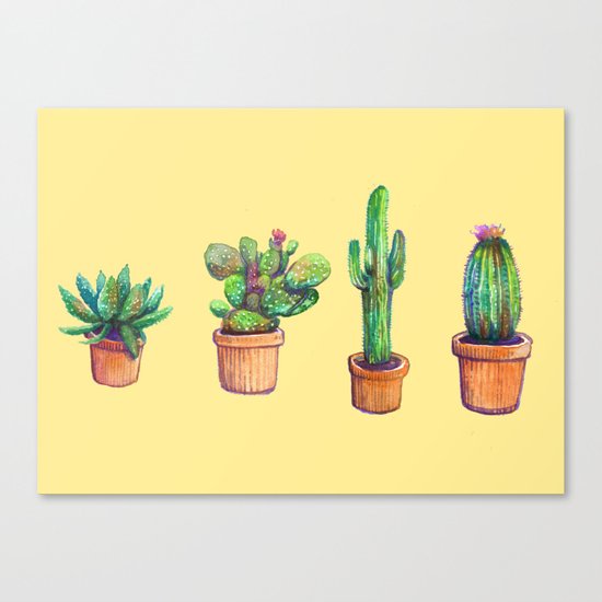 Big yellow Cactus! Canvas Print