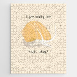 I Just Really Like Snails Gold Jigsaw Puzzle