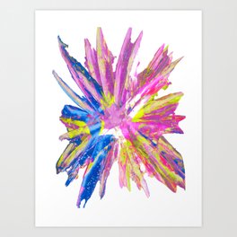 Glitter and Neon Paint Explosion Art Print