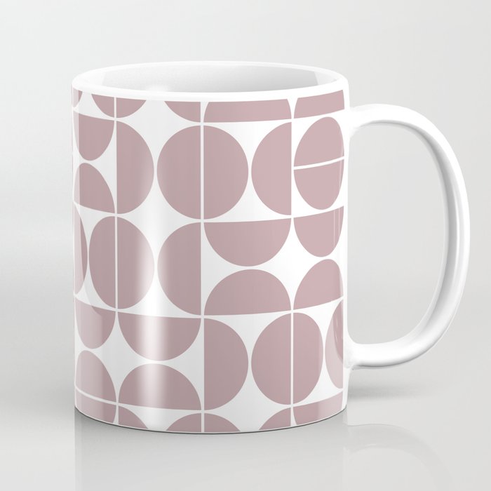 Mid Century Modern Geometric 04 Dusty Pink Coffee Mug