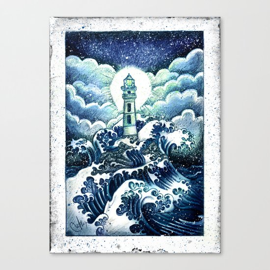even in the darkest night light will prevail Canvas Print