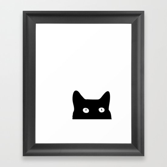 Black Cat Framed Art Print