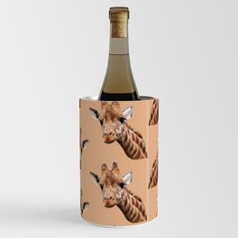 primitive African safari animal brown giraffe Wine Chiller