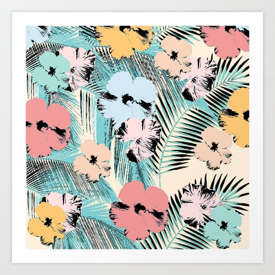 tropical pattern Art Print