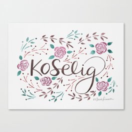 Koselig - Rosy Floral Canvas Print