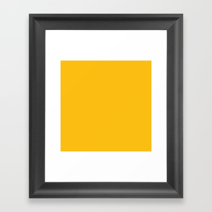 BOLD YELLOW SOLID COLOR Framed Art Print