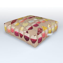 Wine and Cheese (cork brown) Outdoor Floor Cushion