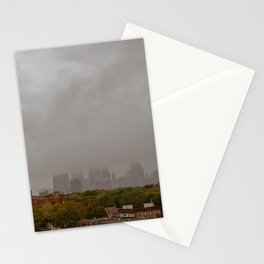Cloudy Minneapolis Fall Skyline Stationery Card