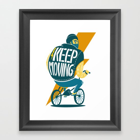 Keep moving Framed Art Print