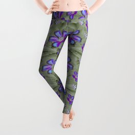 flowers everywhere and anywhere in a collage Leggings