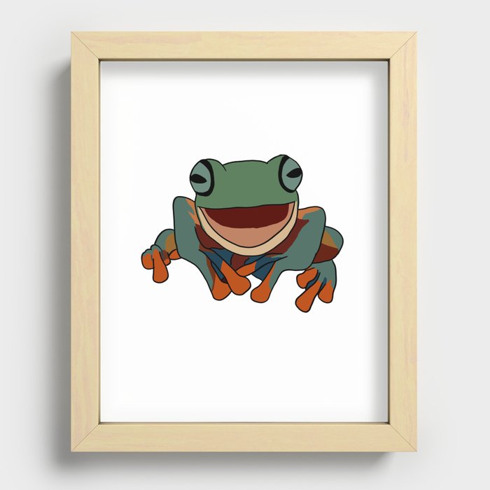Rainforest Frog Recessed Framed Print