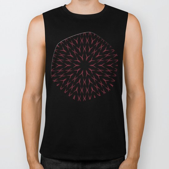 PCT2 Fractal in Red and Black Biker Tank