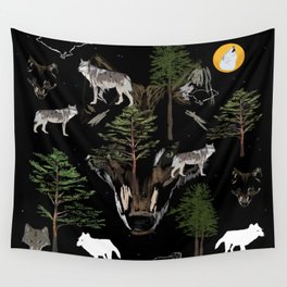 Wolf Dream  Wall Tapestry