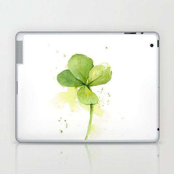 Four Leaf Clover Lucky Charm Laptop & iPad Skin