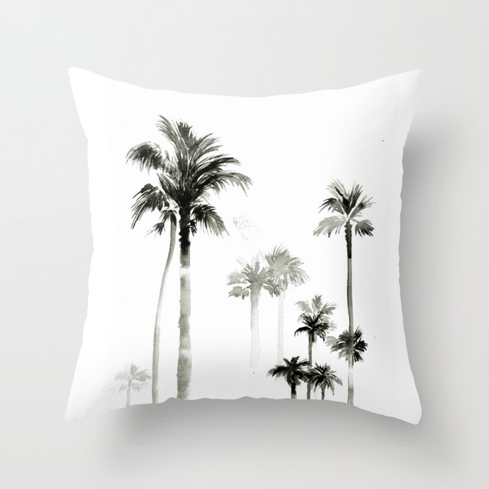 Shadow palms Throw Pillow