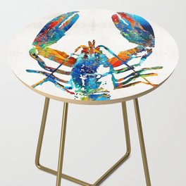 Colorful Lobster Art by Sharon Cummings Side Table