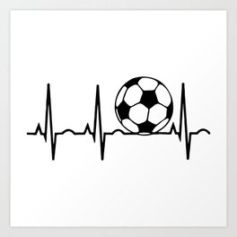 Soccer Heartbeat Art Print | Vacation, Nation, Brand, Souvenir, Emblem, Graphicdesign, Culture, Colors, Heartbeat, Designs 