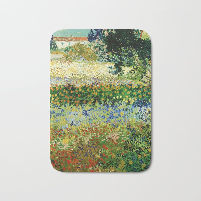 Vincent van Gogh "Flowering Garden" Bath Mat