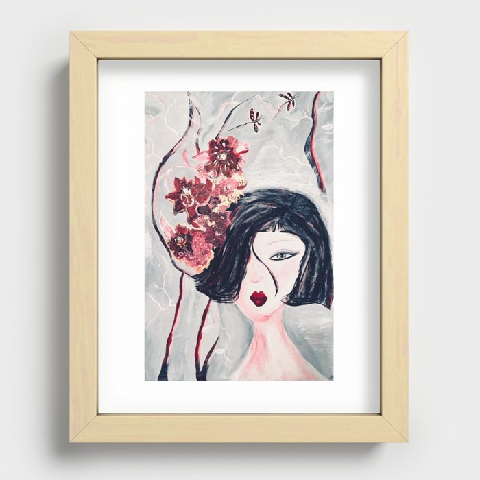 While She Was Praying Recessed Framed Print
